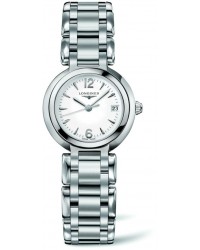 Longines PrimaLuna  Quartz Women's Watch, Stainless Steel, White Dial, L8.110.4.16.6