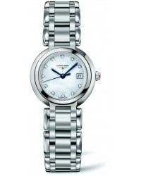 Longines PrimaLuna  Quartz Women's Watch, Stainless Steel, Mother Of Pearl & Diamonds Dial, L8.110.4.87.6