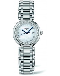 Longines PrimaLuna  Automatic Women's Watch, Stainless Steel, Mother Of Pearl & Diamonds Dial, L8.111.0.87.6