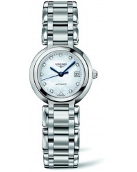 Longines PrimaLuna  Automatic Women's Watch, Stainless Steel, Mother Of Pearl & Diamonds Dial, L8.111.4.87.6