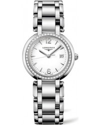 Longines PrimaLuna  Quartz Women's Watch, Steel & 18K Rose Gold, White Dial, L8.112.0.16.6