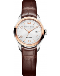 Baume & Mercier Clifton  Automatic Women's Watch, Steel & 18K Rose Gold, Silver Dial, MOA10208