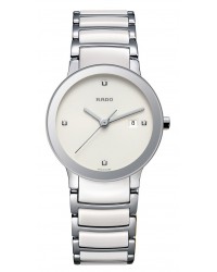 Rado Centrix  Quartz Women's Watch, Stainless Steel, Silver & Diamonds Dial, R30928722