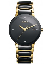 Rado Centrix  Quartz Men's Watch, PVD Black Steel, Black & Diamonds Dial, R30929712