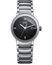Rado Centrix  Automatic Women's Watch, Stainless Steel, Black & Diamonds Dial, R30940703