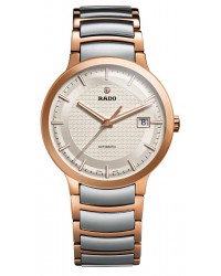 Rado Centrix  Automatic Unisex Watch, 18k Rose Gold Plated, Silver Dial, R30953123