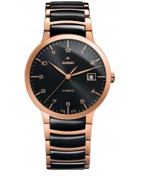 Rado Centrix  Automatic Men's Watch, 18k Rose Gold Plated, Black Dial, R30953152