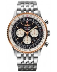 Breitling Navitimer 01  Automatic Men's Watch, Stainless Steel & Rose Gold, Black Dial, UB012721.BE18.443A
