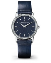 Vacheron Constantin Patrimony Traditionnelle  Quartz Women's Watch, 18K White Gold, Blue Dial, 25558/000G-9758