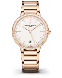 Vacheron Constantin Patrimony Contemporary  Automatic Women's Watch, 18K Rose Gold, White Dial, 85515/CA1R-9840