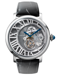 Cartier Rotonde  Mechanical Men's Watch, 18K White Gold, Silver Dial, W1556214
