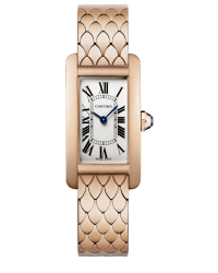 Cartier Tank Americaine  Quartz Women's Watch, 18K Rose Gold, White Dial, W2620031