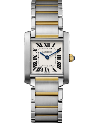 Cartier Tank Francaise  Quartz Women's Watch, Stainless Steel, Silver Dial, W2TA0003