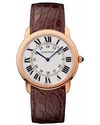 Cartier Ronde Solo  Quartz Women's Watch, 18K Rose Gold, Silver Dial, W6701008
