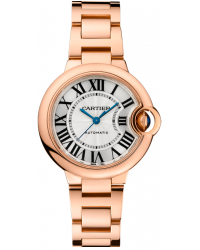 Cartier Ballon Bleu  Automatic Women's Watch, 18K Rose Gold, Silver Dial, W6920096