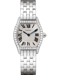 Cartier Tortue  Automatic Women's Watch, 18K White Gold, Silver Dial, WA501011