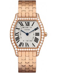 Cartier Tortue  Automatic Women's Watch, 18K Rose Gold, Silver Dial, WA501012