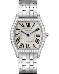 Cartier Tortue  Automatic Women's Watch, 18K White Gold, Silver Dial, WA501013