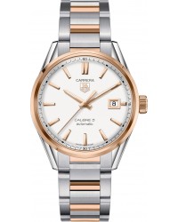 Tag Heuer Carrera  Automatic Men's Watch, Stainless Steel & Rose Gold, Silver Dial, WAR215D.BD0784