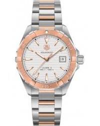 Tag Heuer Aquaracer  Automatic Men's Watch, Steel & 18K Rose Gold, Silver Dial, WAY2150.BD0911