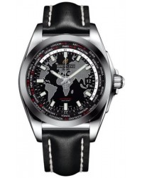 Breitling Galactic Unitime  Automatic Men's Watch, Stainless Steel, Black Dial, WB3510U4.BD94.435X