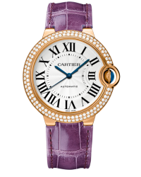 Cartier Ballon Bleu  Automatic Women's Watch, 18K Rose Gold, Silver Dial, WE900551