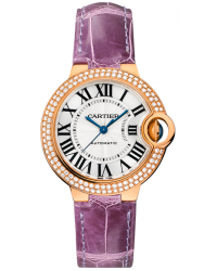 Cartier Ballon Bleu  Automatic Women's Watch, 18K Rose Gold, Silver Dial, WE902066