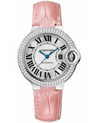 Cartier Ballon Bleu  Automatic Women's Watch, 18K White Gold, Silver Dial, WE902067