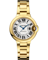 Cartier Ballon Bleu  Automatic Women's Watch, 18K Yellow Gold, Silver Dial, WGBB0005