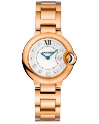 Cartier Ballon Bleu  Quartz Women's Watch, 18K Rose Gold, Silver Dial, WJBB0016