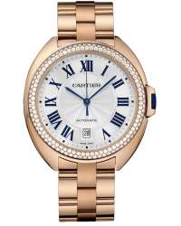 Cartier Cle De Cartier  Automatic Women's Watch, 18K Rose Gold, Silver Dial, WJCL0009