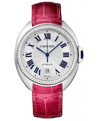 Cartier Cle De Cartier  Automatic Women's Watch, 18K White Gold, Silver Dial, WJCL0011
