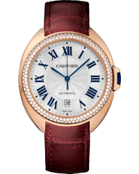 Cartier Cle De Cartier  Automatic Women's Watch, 18K Rose Gold, Silver Dial, WJCL0012