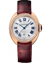 Cartier Cle De Cartier  Automatic Women's Watch, 18K Rose Gold, Silver Dial, WJCL0016