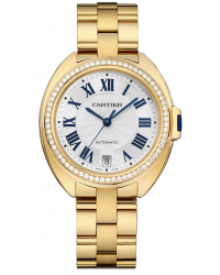 Cartier Cle De Cartier  Automatic Women's Watch, 18K Yellow Gold, Silver Dial, WJCL0023