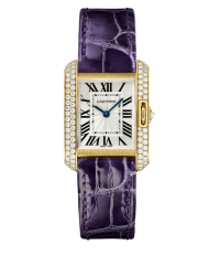 Cartier Tank Anglaise  Quartz Women's Watch, 18K Rose Gold, Silver Dial, WT100014