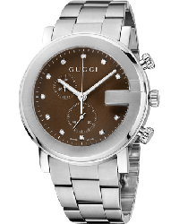 Gucci G-Chrono  Chronograph Quartz Men's Watch, Stainless Steel, Brown Dial, YA101350