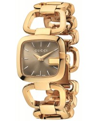Gucci G-Gucci  Quartz Women's Watch, Gold Plated, Brown Dial, YA125511