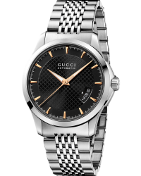 Gucci G-Timeless  Automatic Men's Watch, Stainless Steel, Black Dial, YA126420