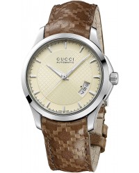 Gucci G-Timeless  Automatic Men's Watch, Stainless Steel, Ivory Dial, YA126421