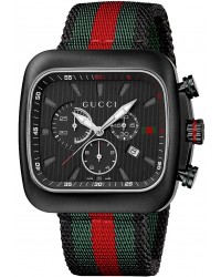 Gucci Gucci Coupe  Chronograph Quartz Men's Watch, PVD Black Steel, Black Dial, YA131202