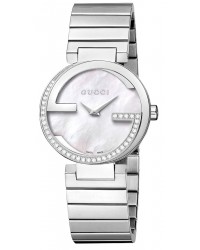 Gucci Interlocking  Quartz Women's Watch, Stainless Steel, Mother Of Pearl Dial, YA133508