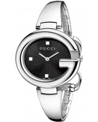 Gucci Guccissima  Quartz Women's Watch, Stainless Steel, Black Dial, YA134301