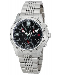 Gucci G-Timeless  Chronograph Quartz Men's Watch, Stainless Steel, Black Dial, YA126205