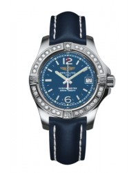 Breitling Colt  Super-Quartz Women's Watch, Stainless Steel, Blue Dial, A7738853.C908.116X