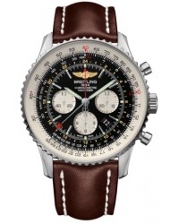 Breitling Navitimer GMT  Automatic Men's Watch, Stainless Steel, Black Dial, AB044121.BD24.444X