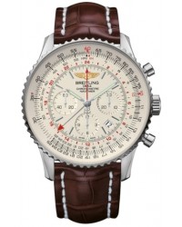 Breitling Navitimer GMT  Automatic Men's Watch, Stainless Steel, Silver Dial, AB044121.G783.754P