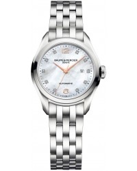 Baume & Mercier Clifton  Automatic Women's Watch, Stainless Steel, Mother Of Pearl & Diamonds Dial, MOA10151