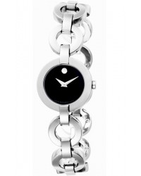 Movado Belamoda  Quartz Women's Watch, Stainless Steel, Black Dial, 606260