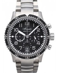 Breguet Type XX  Chronograph Automatic Men's Watch, Titanium, Black Dial, 3810TI/H2/TZ9